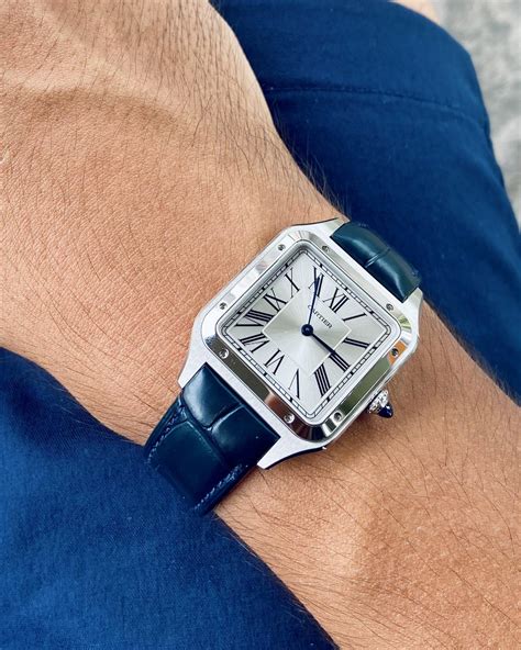 cartier santos dumont sizes|cartier santos large on wrist.